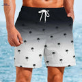 Men's Quick-Dry Beach Shorts - Gradient Palm Tree Print for Summer Fun   OAXG Mixed Color / S
