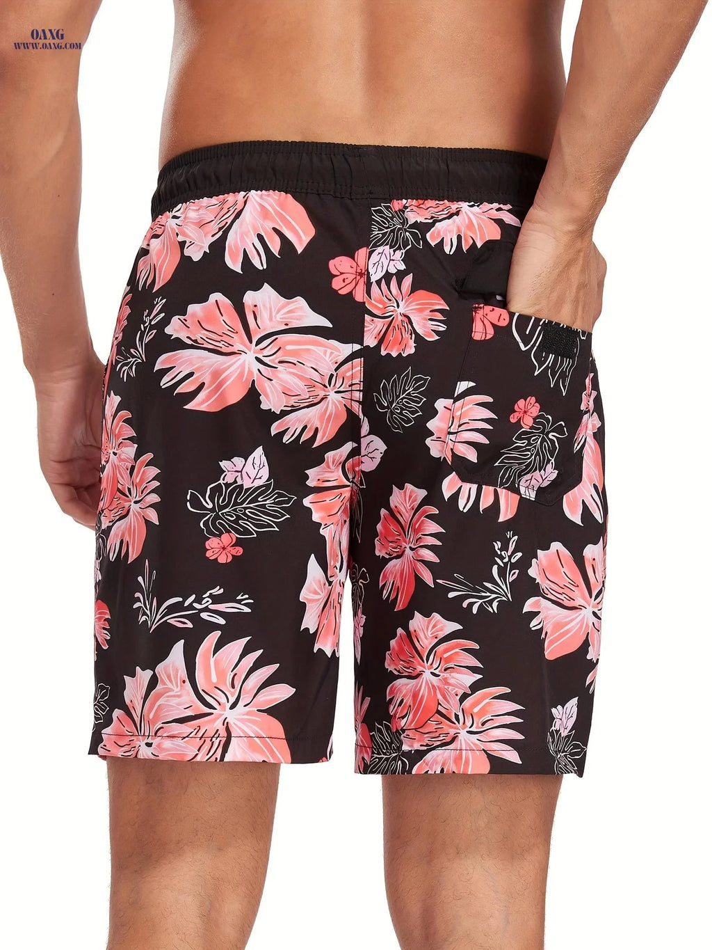 Men's Quick-Dry Beach Shorts - Lightweight Casual Fit with Drawstring   OAXG 55114 / FR S