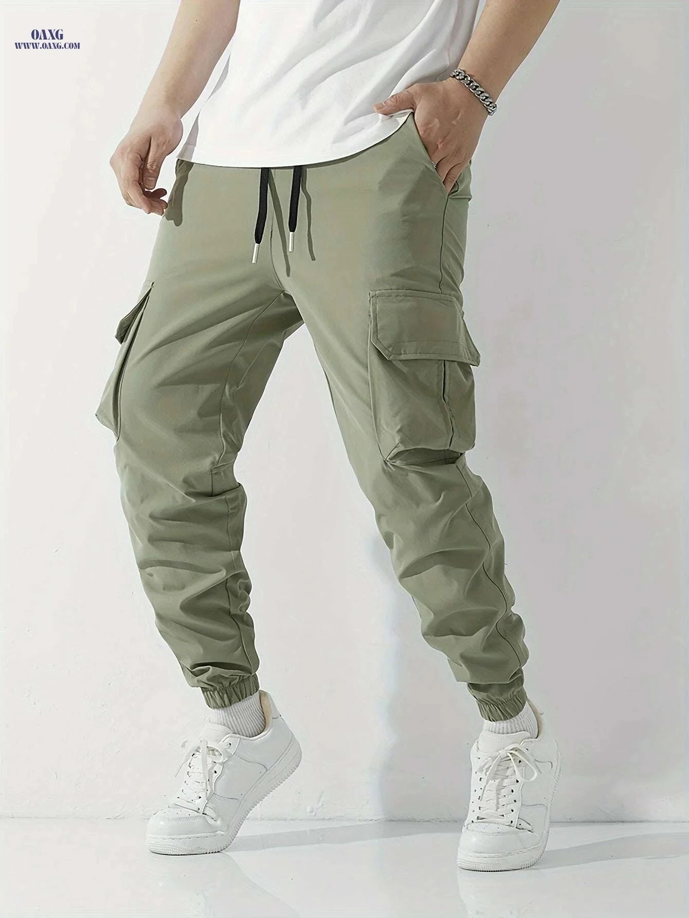 Men's Quick-Dry Cargo Pants - Breathable Outdoor Wear for Hiking   OAXG Peacock Blue / S