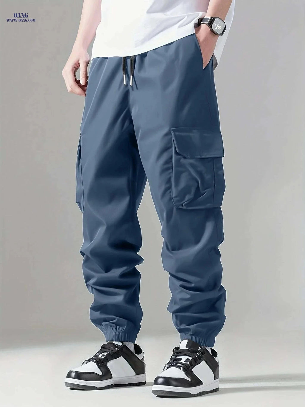 Men's Quick-Dry Cargo Pants - Breathable Outdoor Wear for Hiking   OAXG Peacock Blue / S