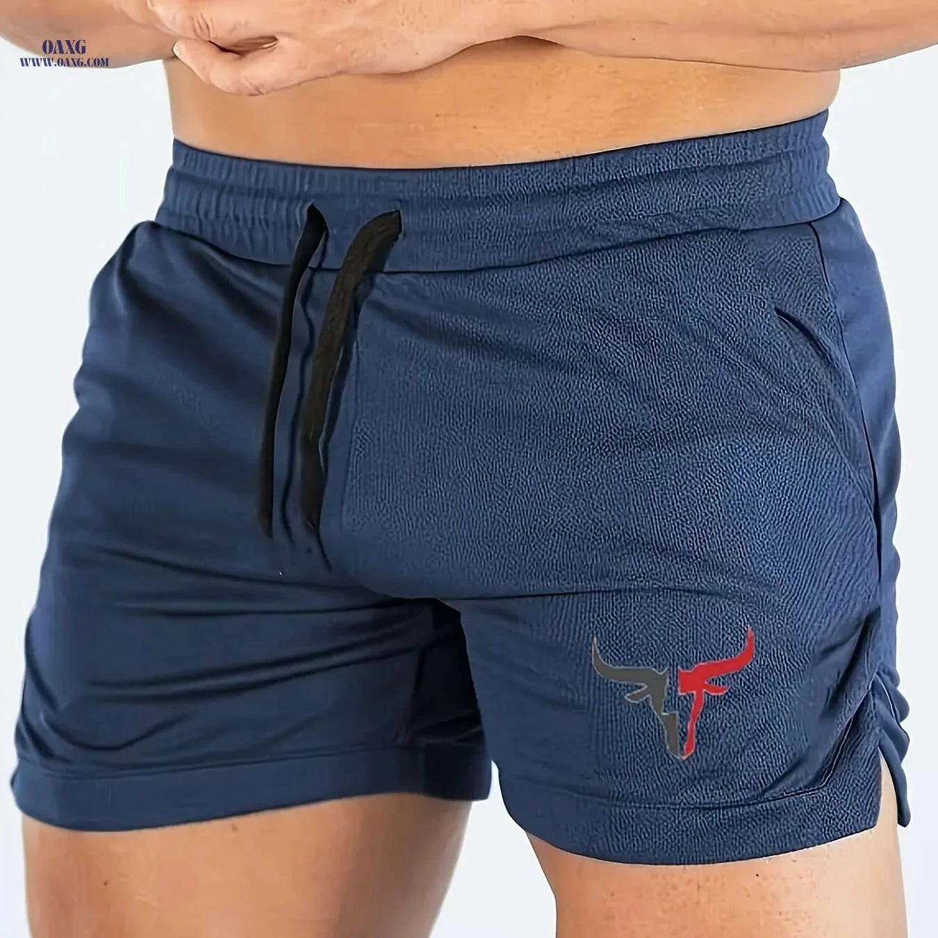 Men's Quick-Dry Fitness Shorts - Lightweight Knit & Three-String Waist   OAXG White / US XS