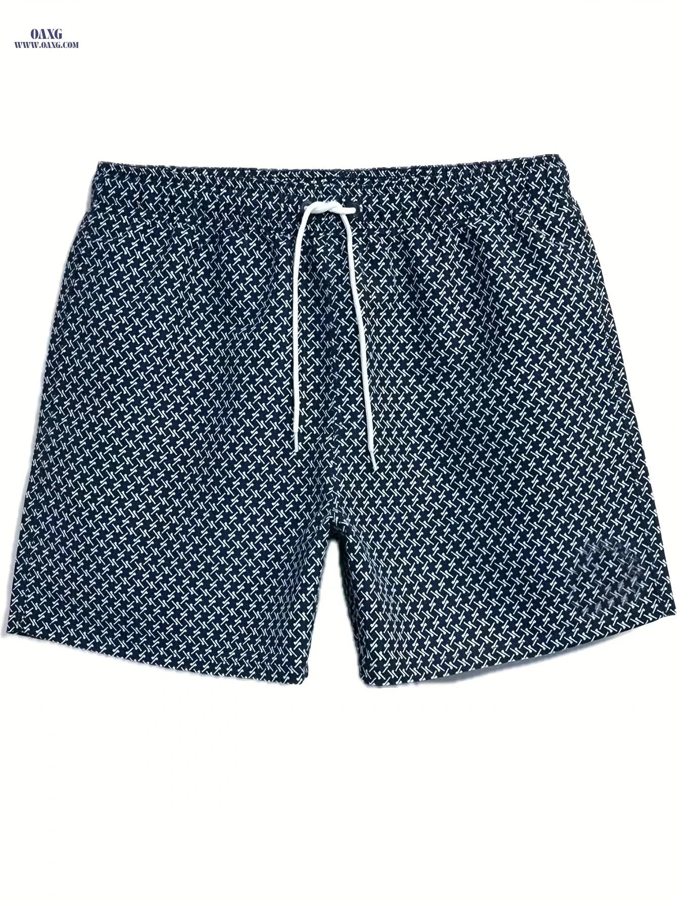 Men's Quick-Dry Hawaiian Beach Shorts - Lightweight Retro Swim Trunks   OAXG 