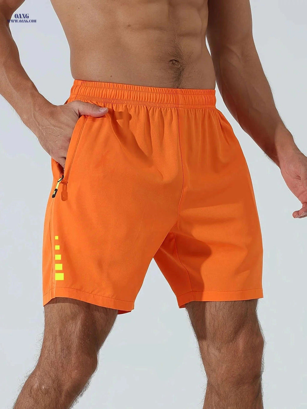 Men’s Quick-Dry Loose Running Shorts - Lightweight & Stretchy Fit   OAXG Orange red / FR S