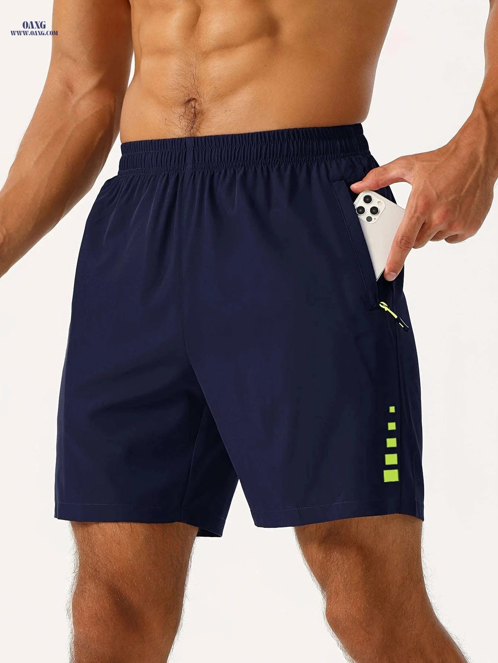 Men’s Quick-Dry Loose Running Shorts - Lightweight & Stretchy Fit   OAXG Orange red / FR S