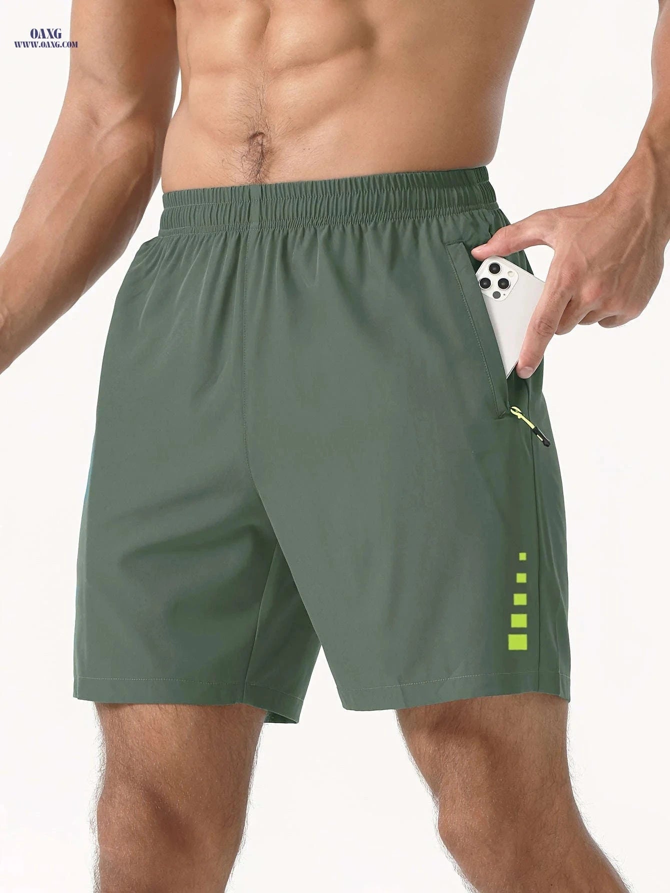 Men’s Quick-Dry Loose Running Shorts - Lightweight & Stretchy Fit   OAXG Orange red / FR S