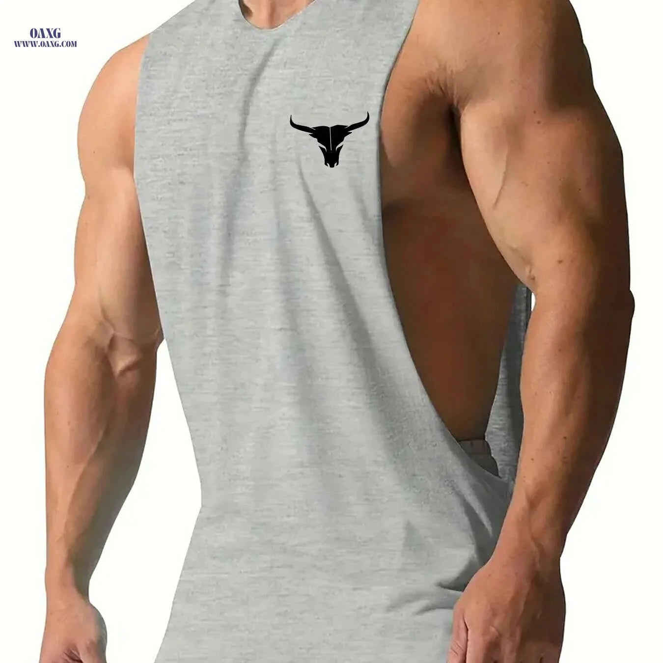 Men's Quick-Dry Muscle Tank Top - Moisture-Wicking Athletic Shirt   OAXG Black / S