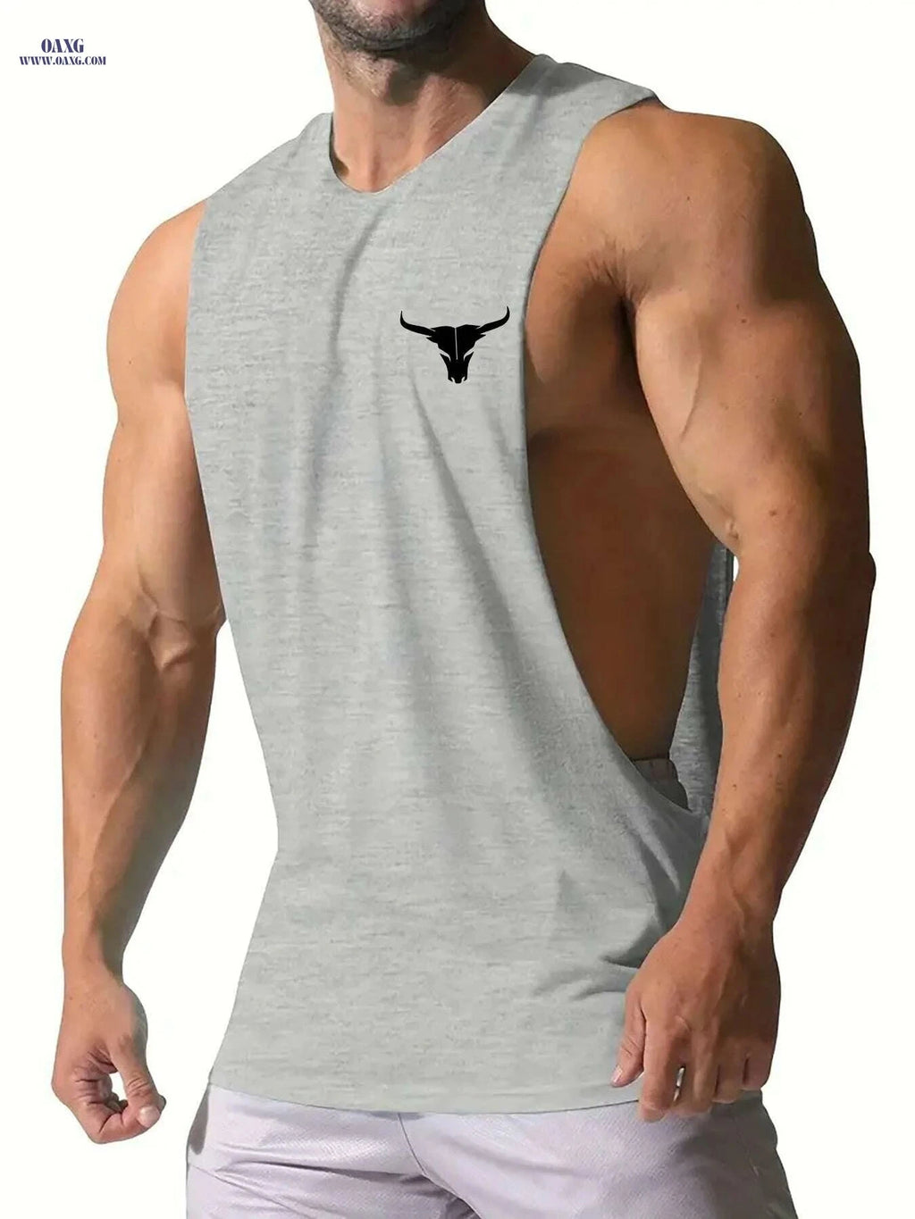 Men's Quick-Dry Muscle Tank Top - Moisture-Wicking Athletic Shirt   OAXG Black / S