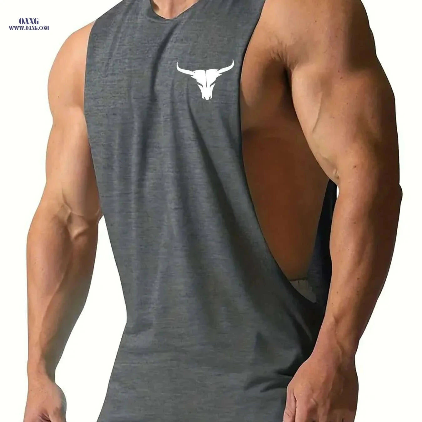 Men's Quick-Dry Muscle Tank Top - Moisture-Wicking Athletic Shirt   OAXG Black / S