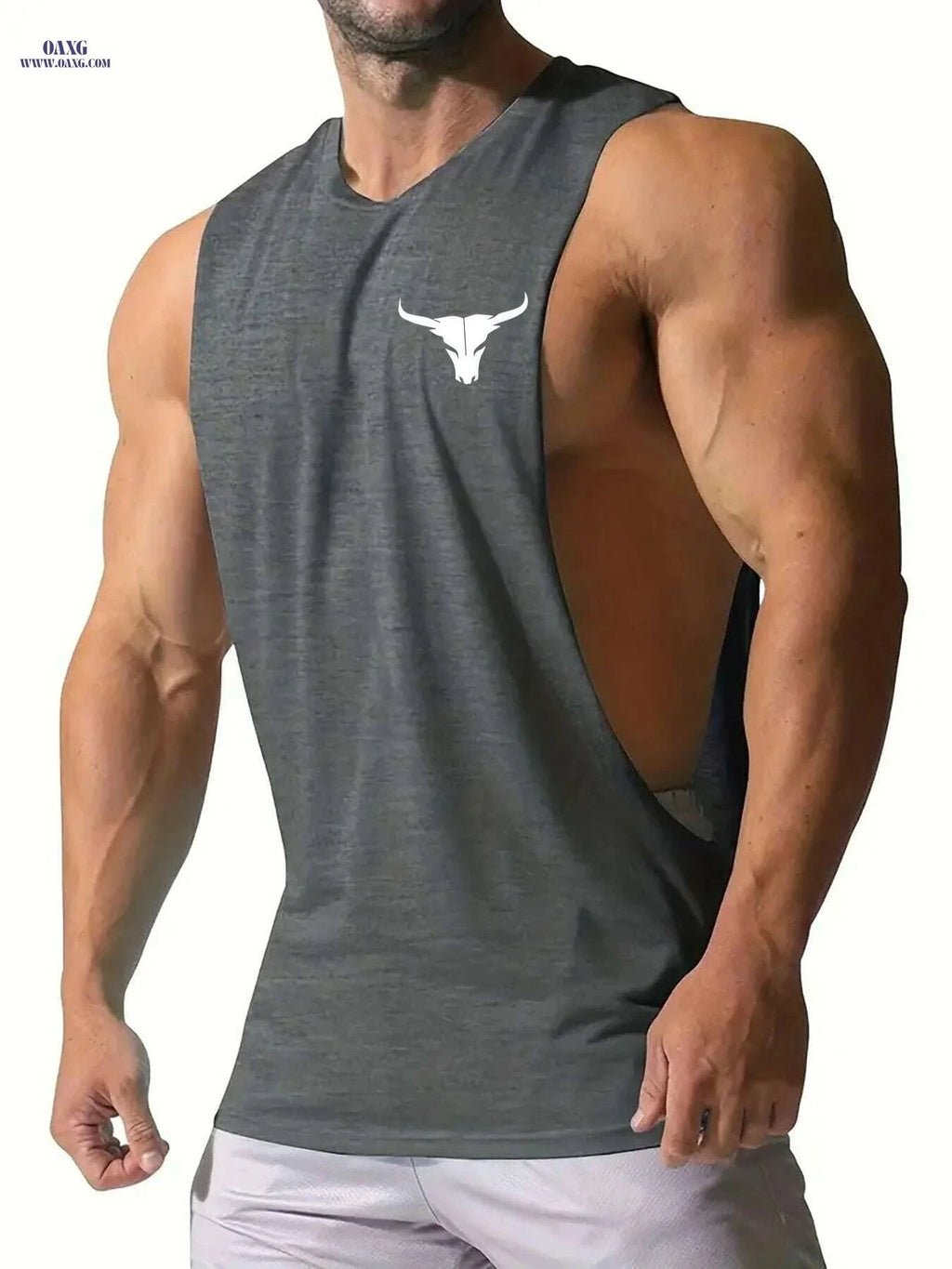 Men's Quick-Dry Muscle Tank Top - Moisture-Wicking Athletic Shirt   OAXG 