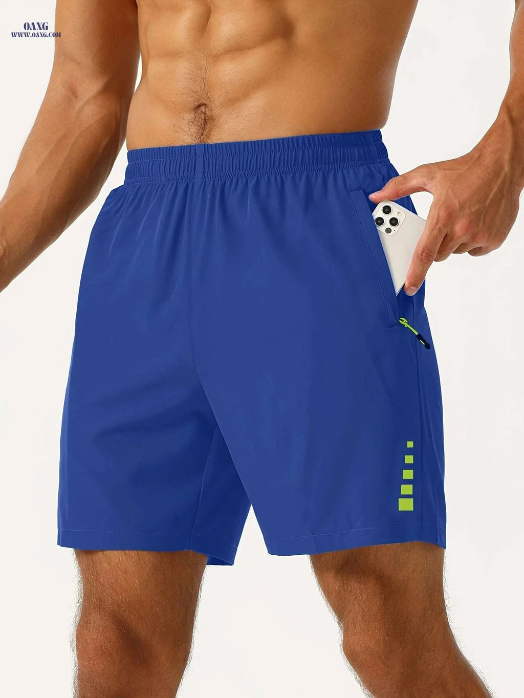 Men's Quick-Dry Running Fitness Shorts - Loose Fit, Stretchy Polyester   OAXG Dark Gray / S