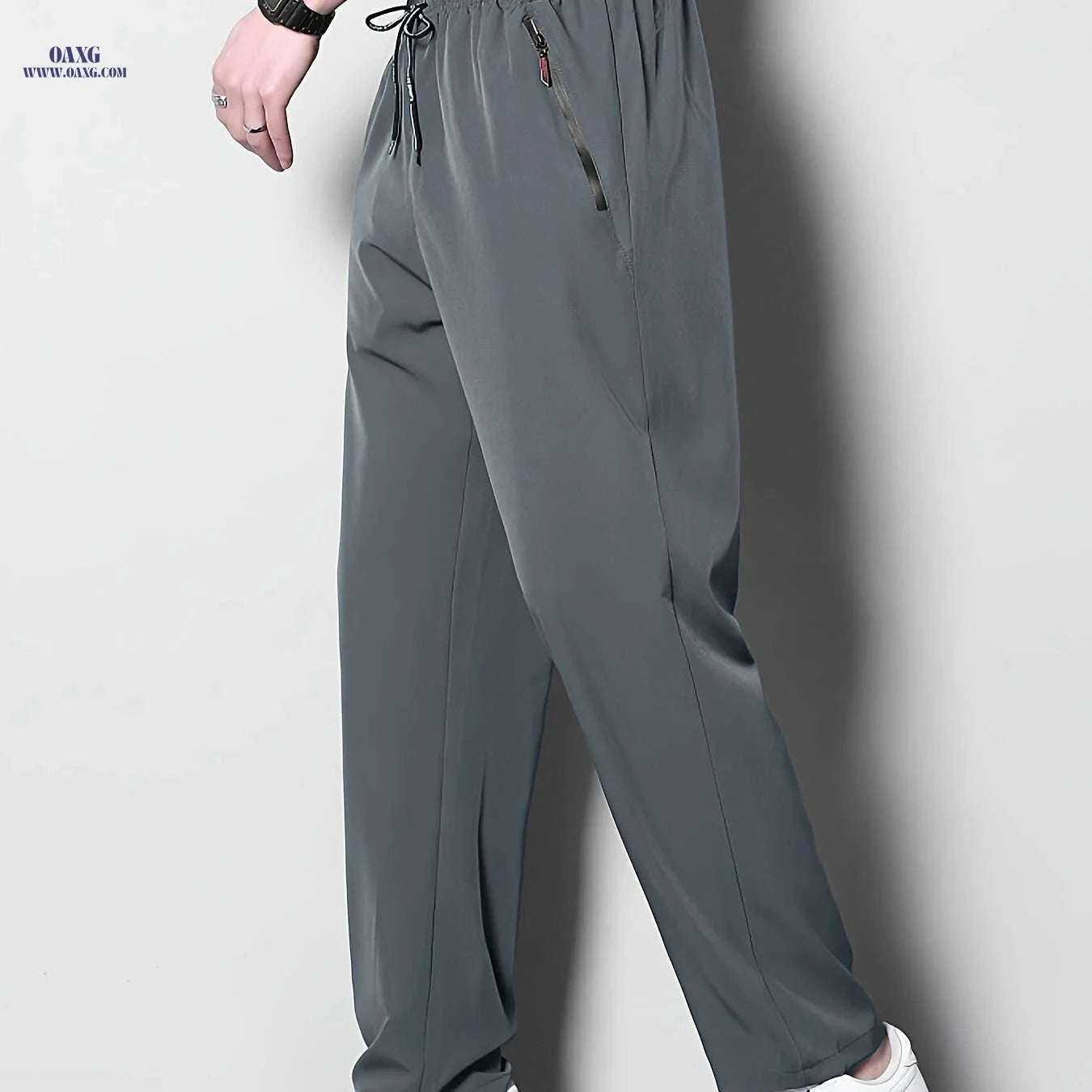 Men's Quick-Dry Sports Pants - Lightweight & Breathable for Summer   OAXG Black / FR XS