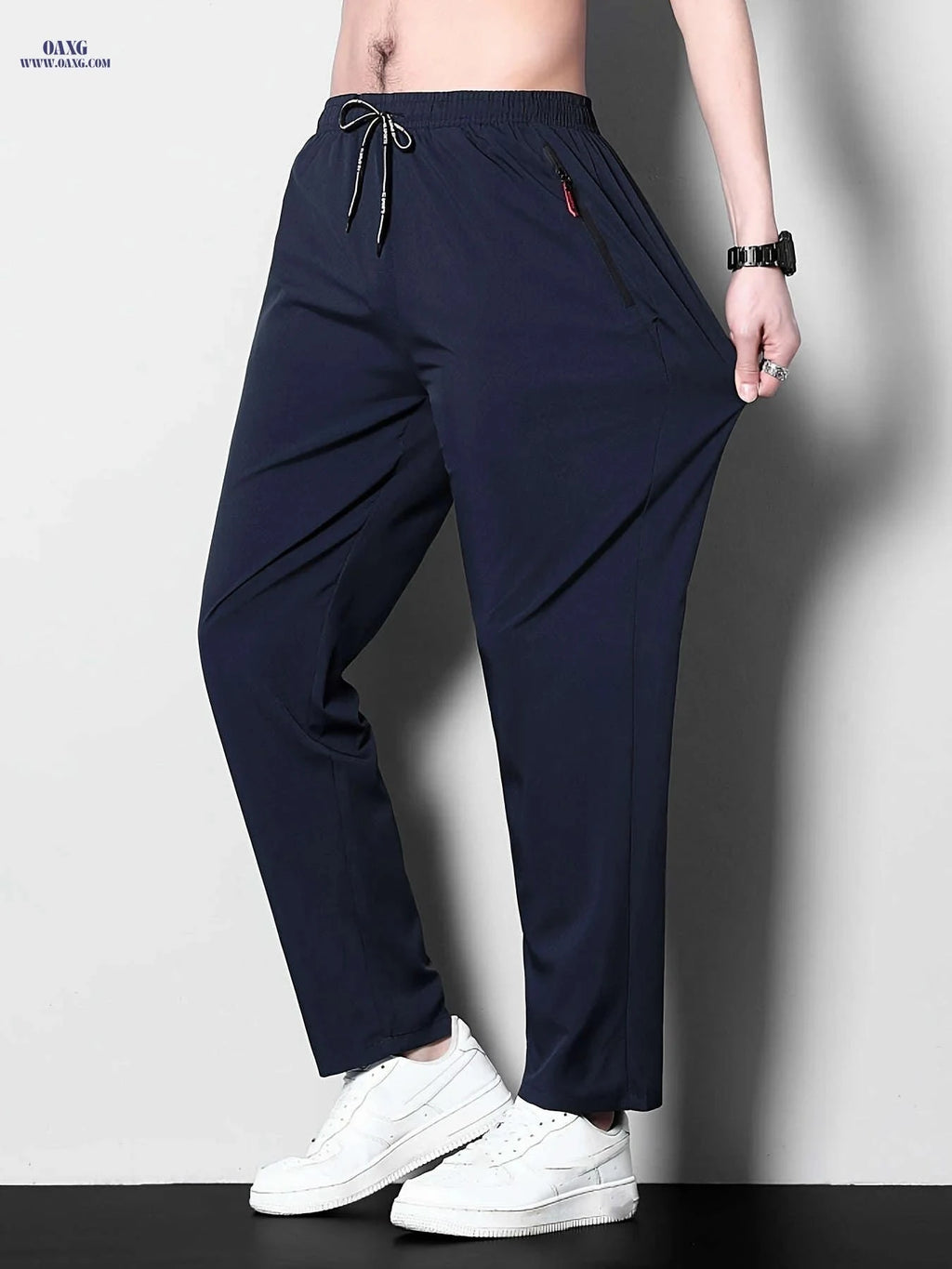 Men's Quick-Dry Sports Pants - Lightweight & Breathable for Summer   OAXG Black / FR XS
