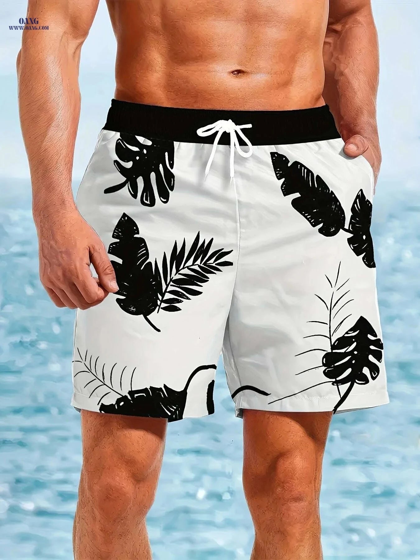 Men's Quick-Dry Swim Shorts - Lightweight Beach Shorts for Surfing   OAXG Mixed Color / S