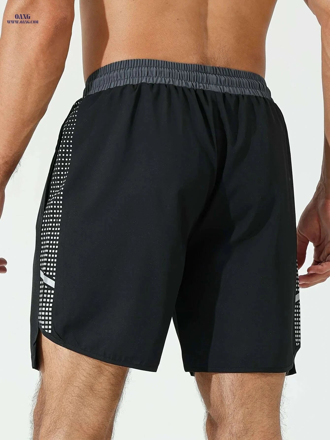 Men's Quick-Dry Swim Shorts - Reflective Loose-Fit for Water Sports   OAXG 
