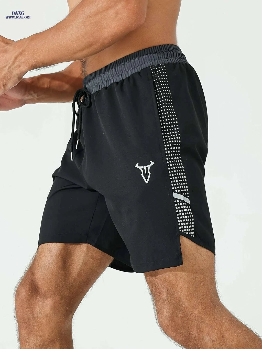 Men's Quick-Dry Swim Shorts - Reflective Loose-Fit for Water Sports   OAXG 