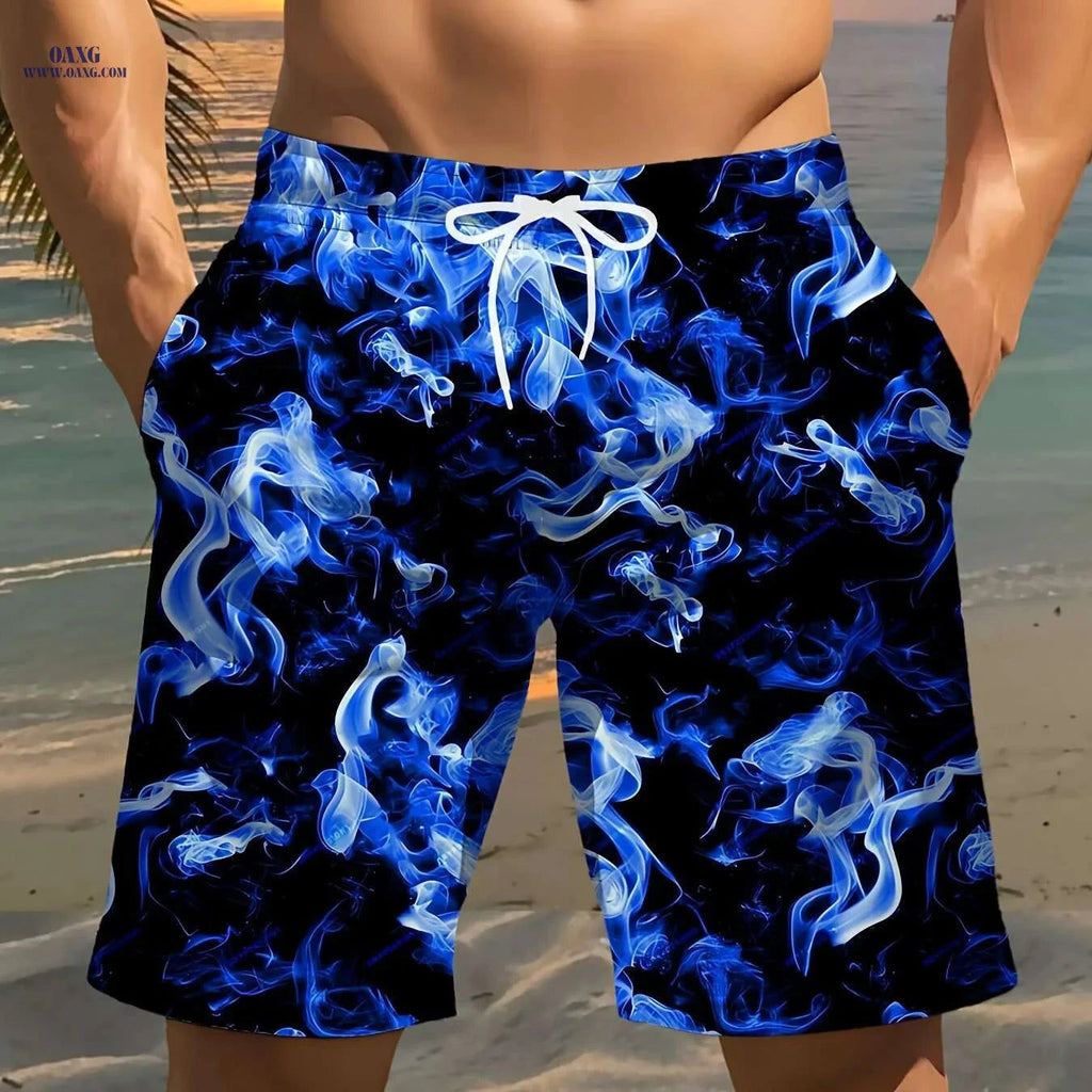 Men's Quick-Dry Swim Trunks - Lightweight Swim Shorts for Beach   OAXG Blue / S