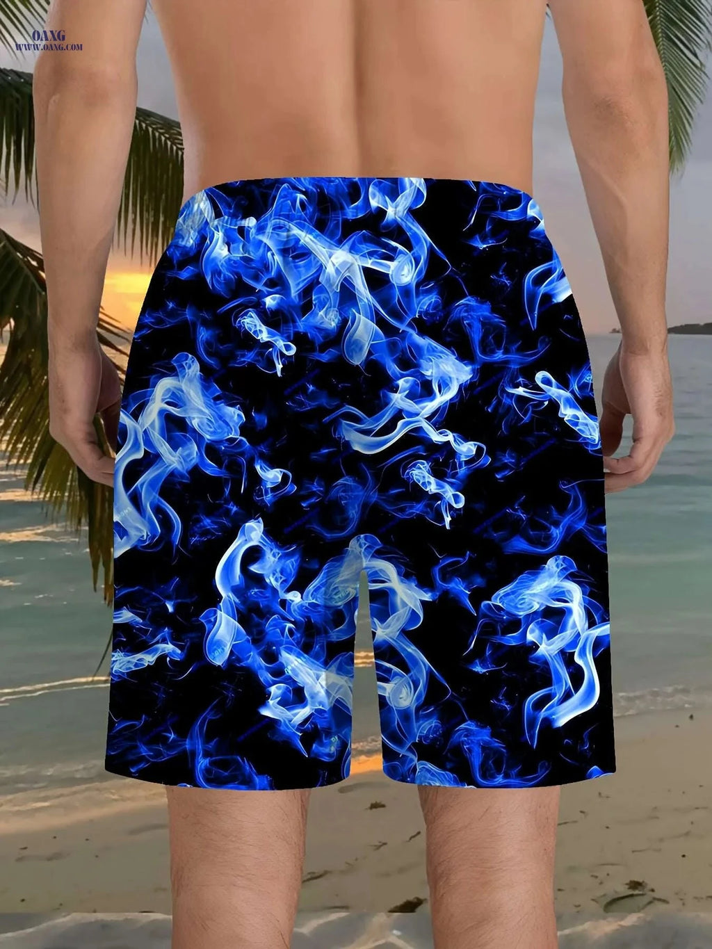 Men's Quick-Dry Swim Trunks - Lightweight Swim Shorts for Beach   OAXG Blue / S