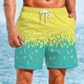 Men's Quick-Dry Swim Trunks - Tropical Shark Print, Machine Washable   OAXG Mixed Color / S