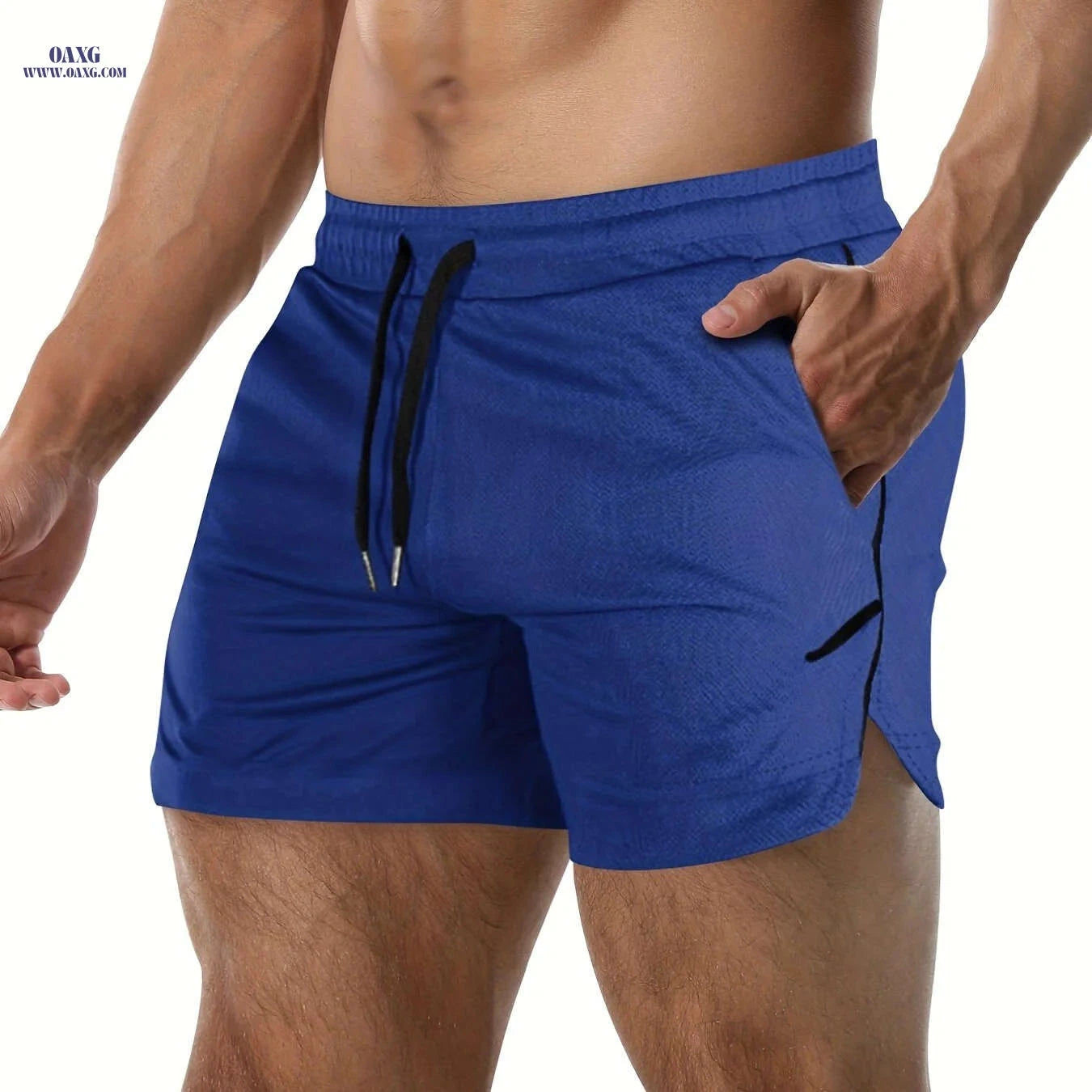 Men's Quick Drying Shorts - Elastic Waist, Comfy Design for Gym   OAXG 