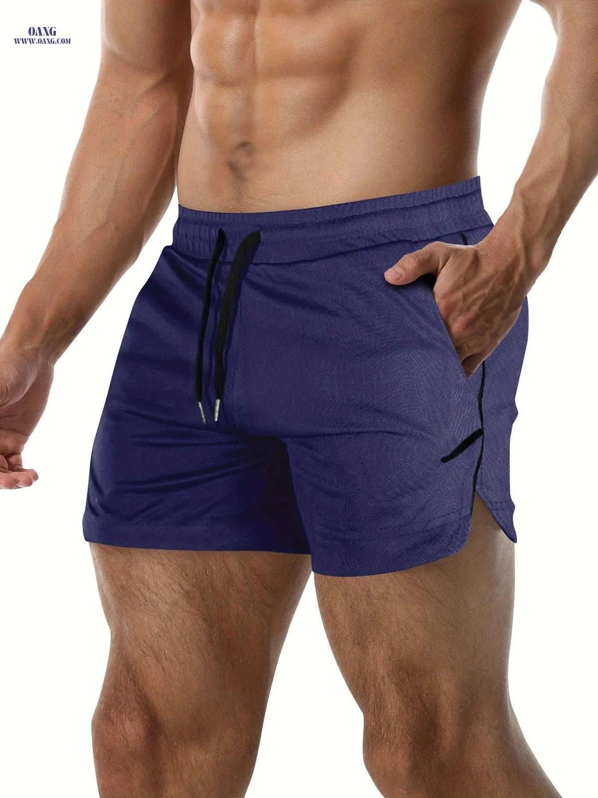 Men's Quick Drying Shorts - Elastic Waist, Comfy Design for Gym   OAXG 
