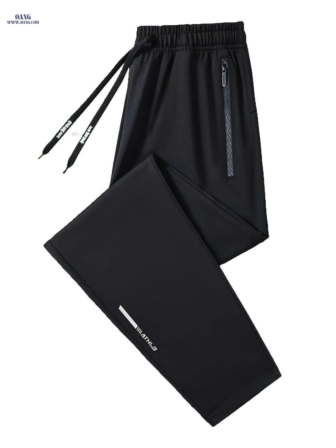 Men's Regular Fit Sweatpants with Drawstring - Perfect for Running   OAXG Black / S