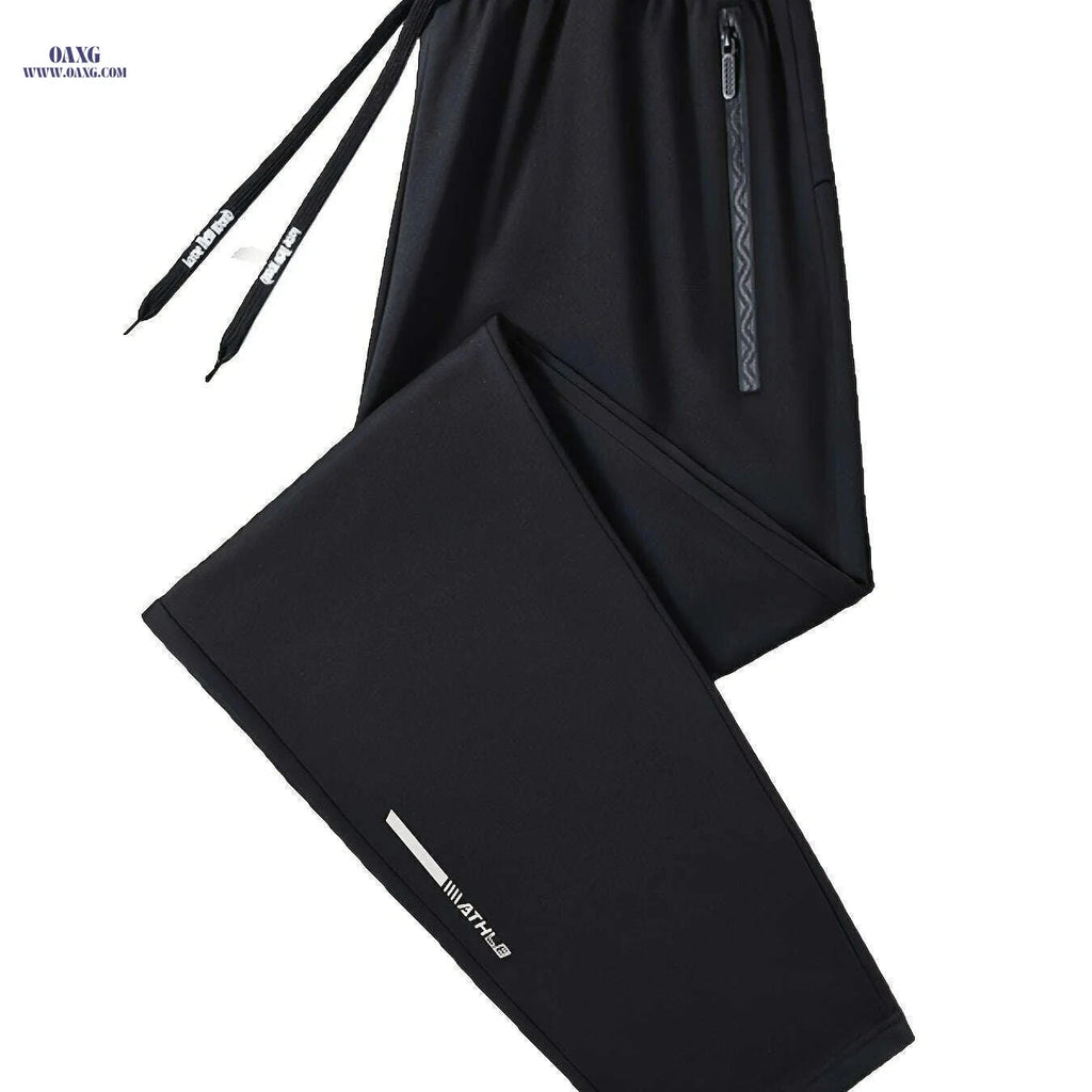 Men's Regular Fit Sweatpants with Drawstring - Perfect for Running   OAXG 