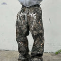 Men's Relaxed-Fit Camo Pants - Elastic Waistband for Comfort   OAXG 