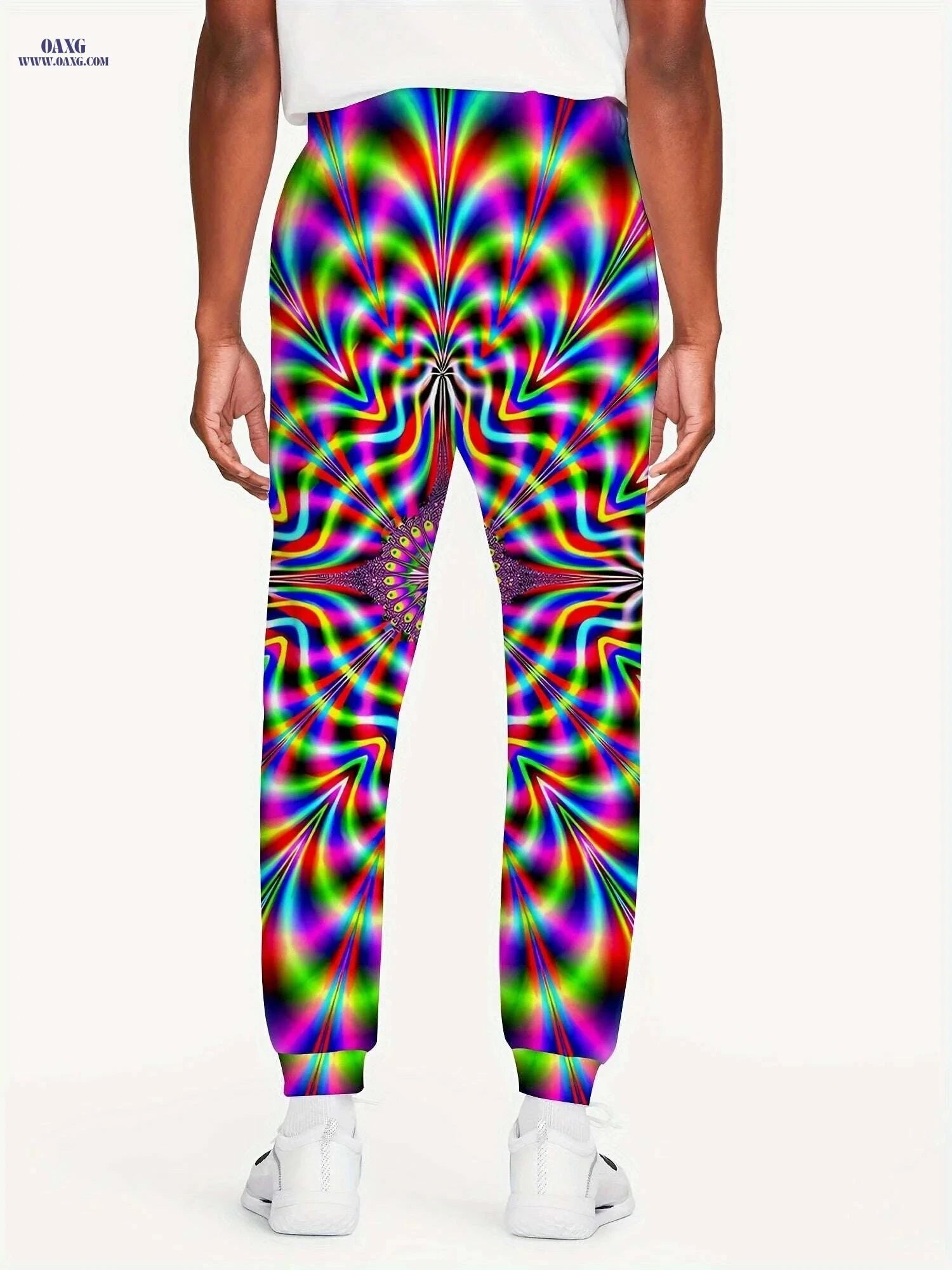 Men's Retro 3D Printed Joggers - Casual Hip-Hop Wide-Leg Style   OAXG 