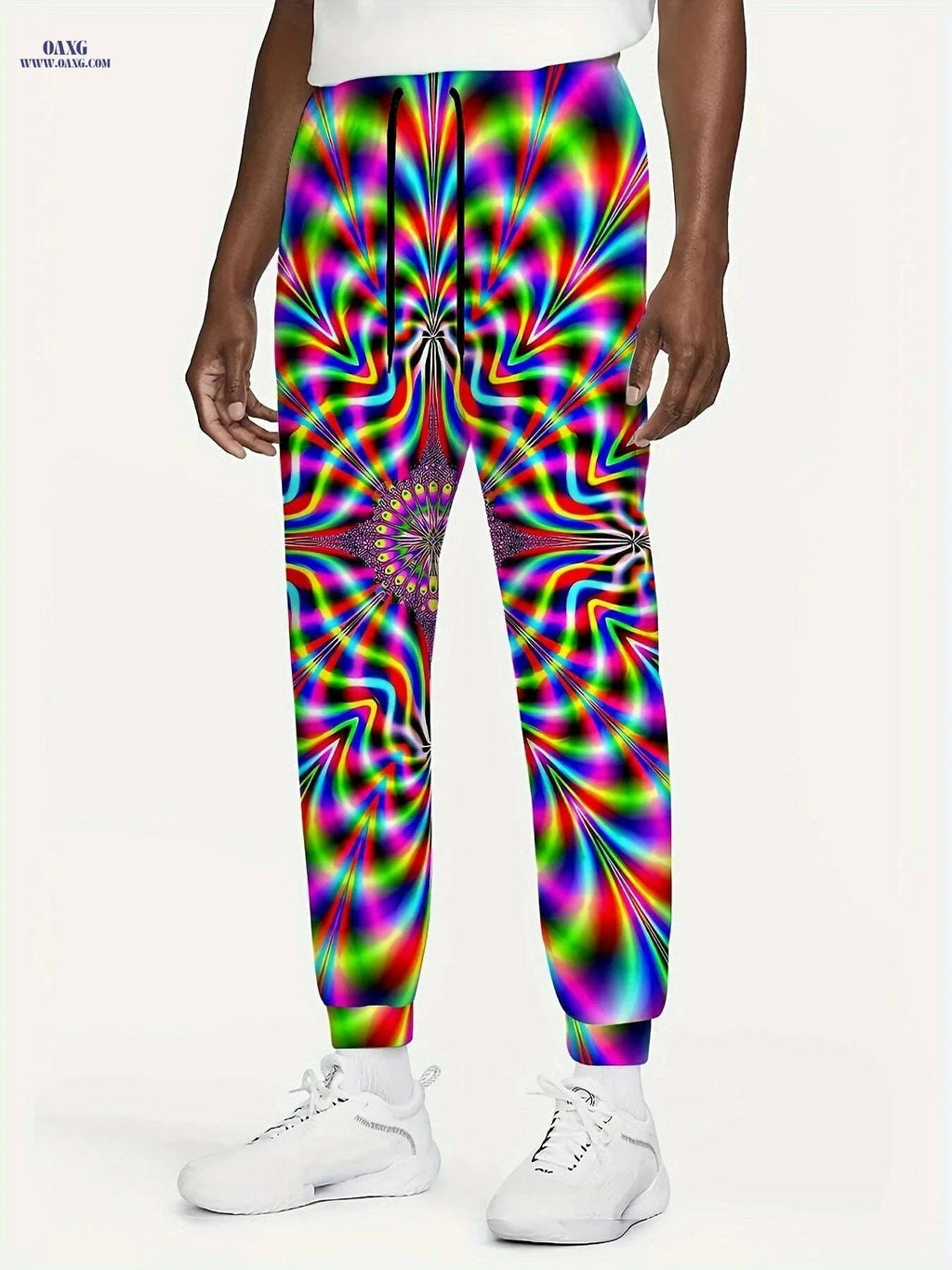 Men's Retro 3D Printed Joggers - Casual Hip-Hop Wide-Leg Style   OAXG Multicolor / S