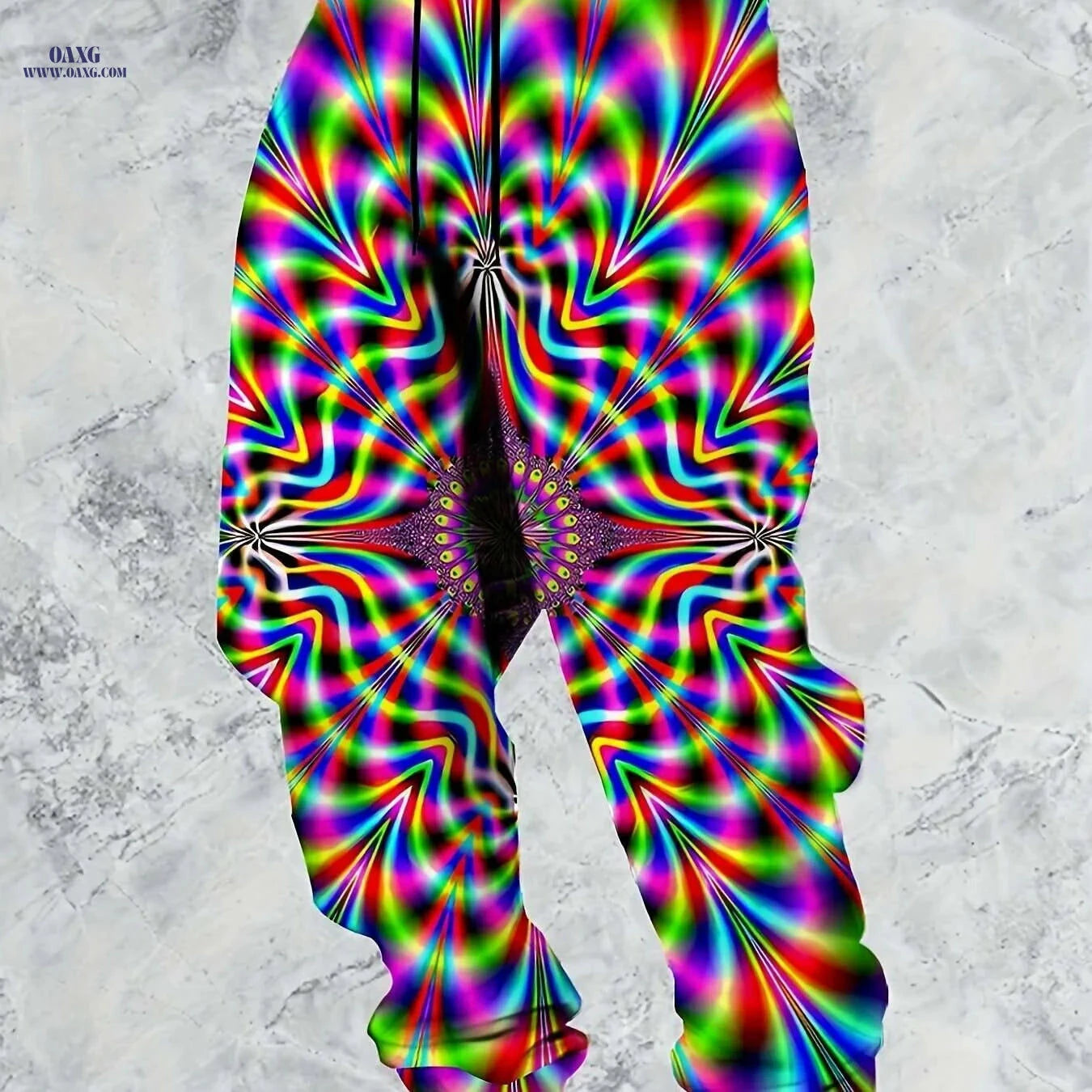 Men's Retro 3D Printed Joggers - Casual Hip-Hop Wide-Leg Style   OAXG Multicolor / S