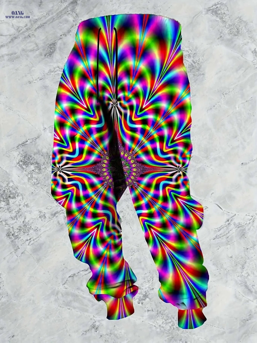 Men's Retro 3D Printed Joggers - Casual Hip-Hop Wide-Leg Style   OAXG Multicolor / S