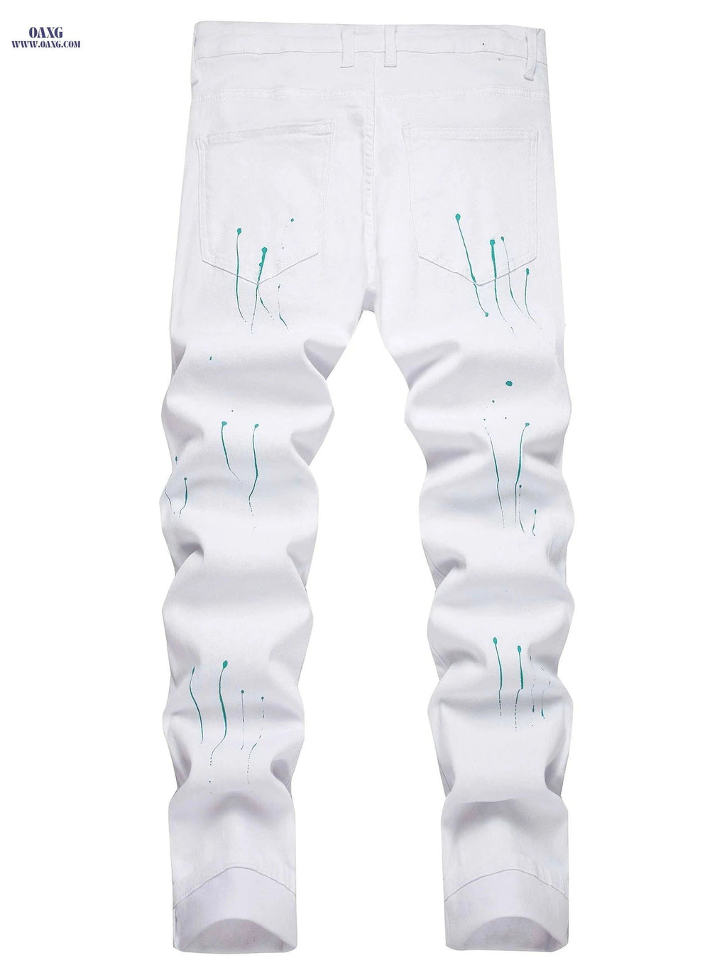 Men's Ripped Slim Fit Jeans - Casual Style for All Occasions   OAXG 