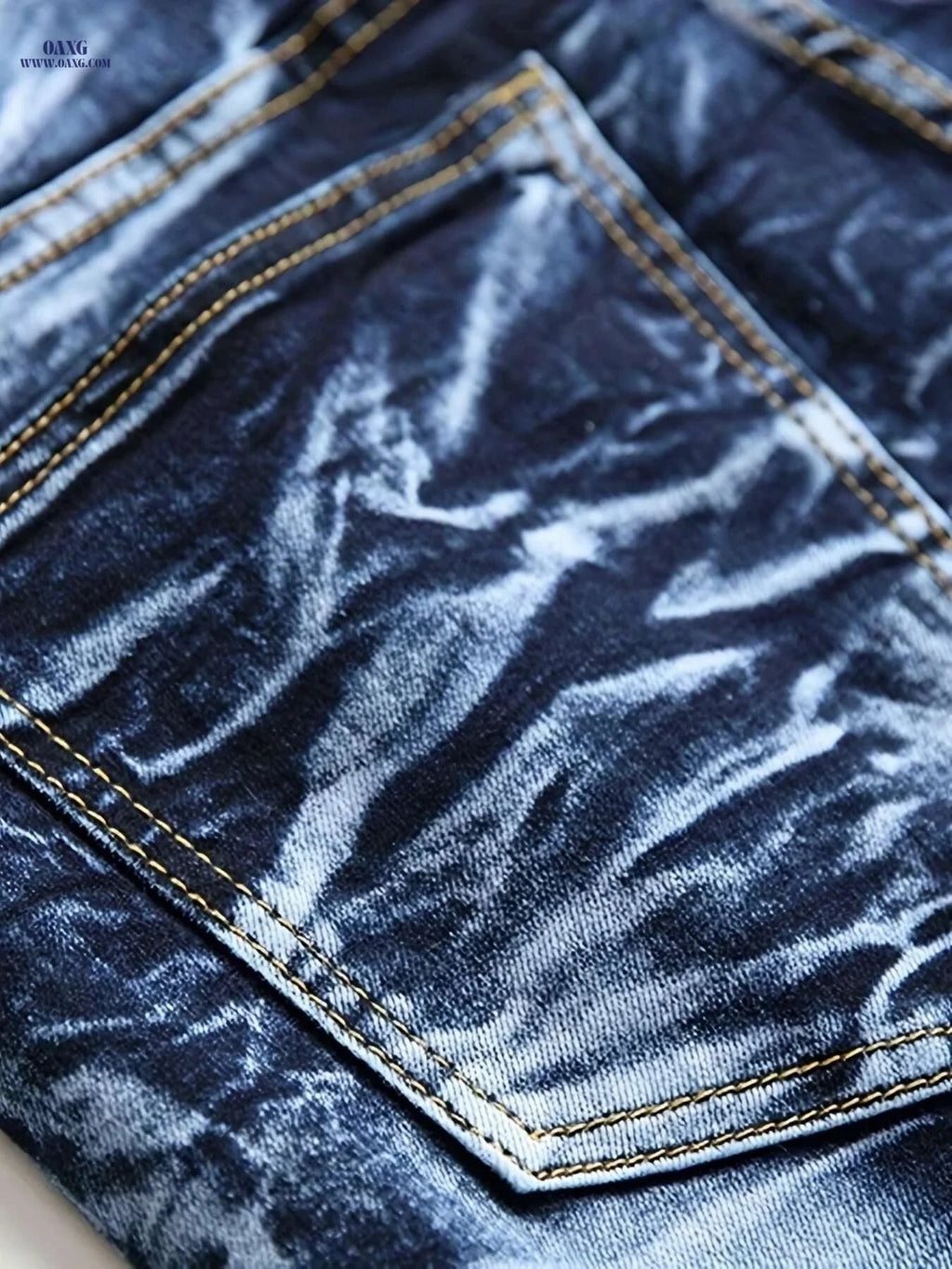 Men's Ripped Slim Fit Jeans - Stretchy Comfort Denim Pants   OAXG 
