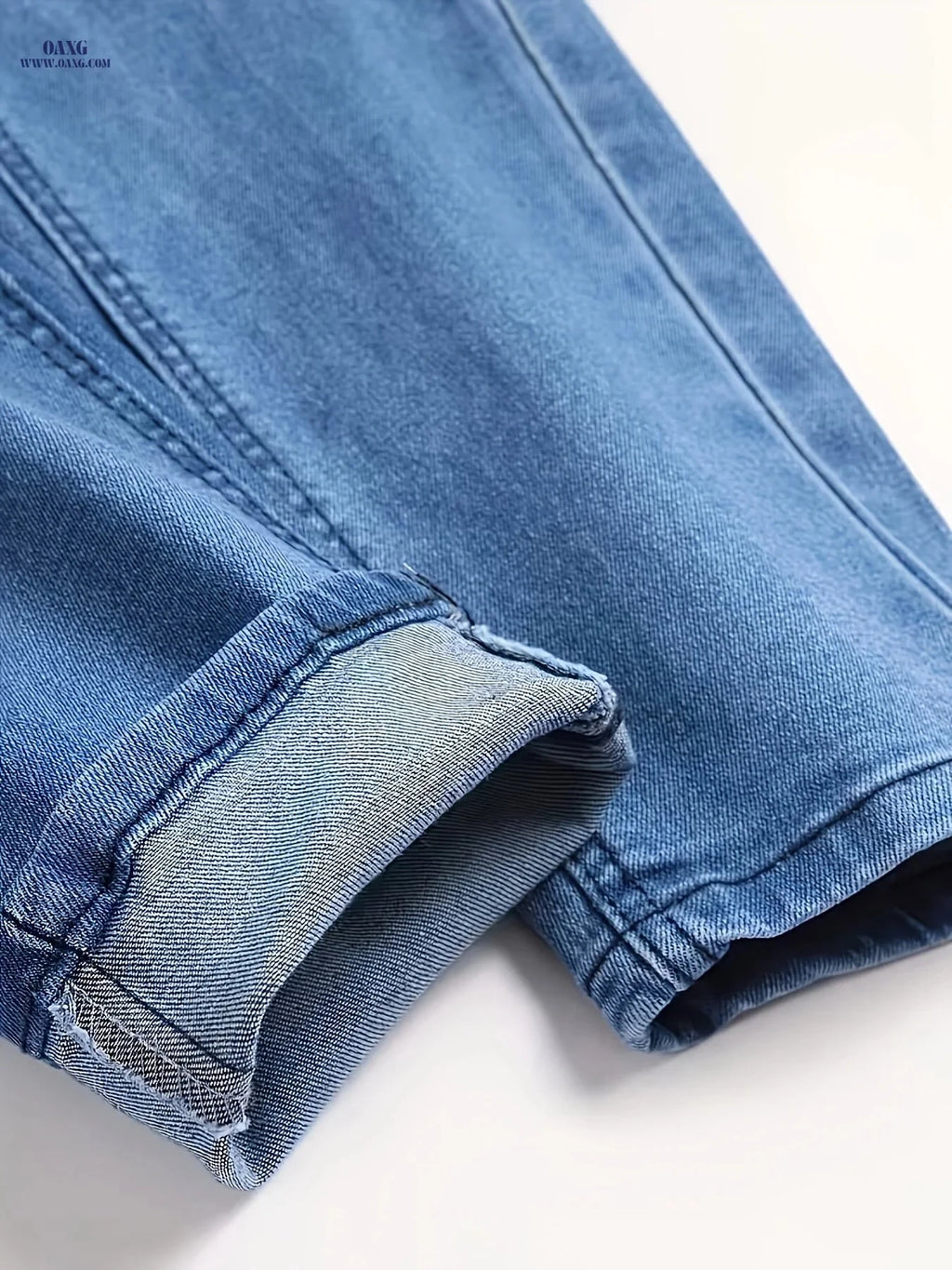 Men's Ripped Stretch Skinny Jeans - Casual Solid Color Denim Trousers   OAXG Royal Blue / FR XS