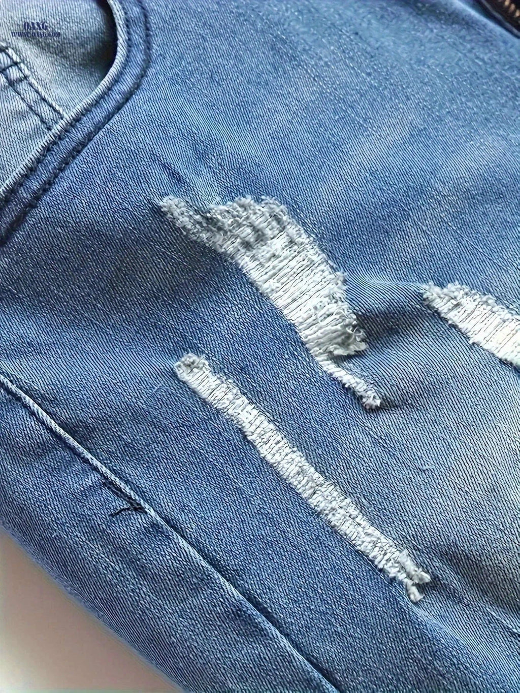 Men's Ripped Stretchy Jeans - Trendy Skinny Fit for Spring   OAXG Blue / FR S