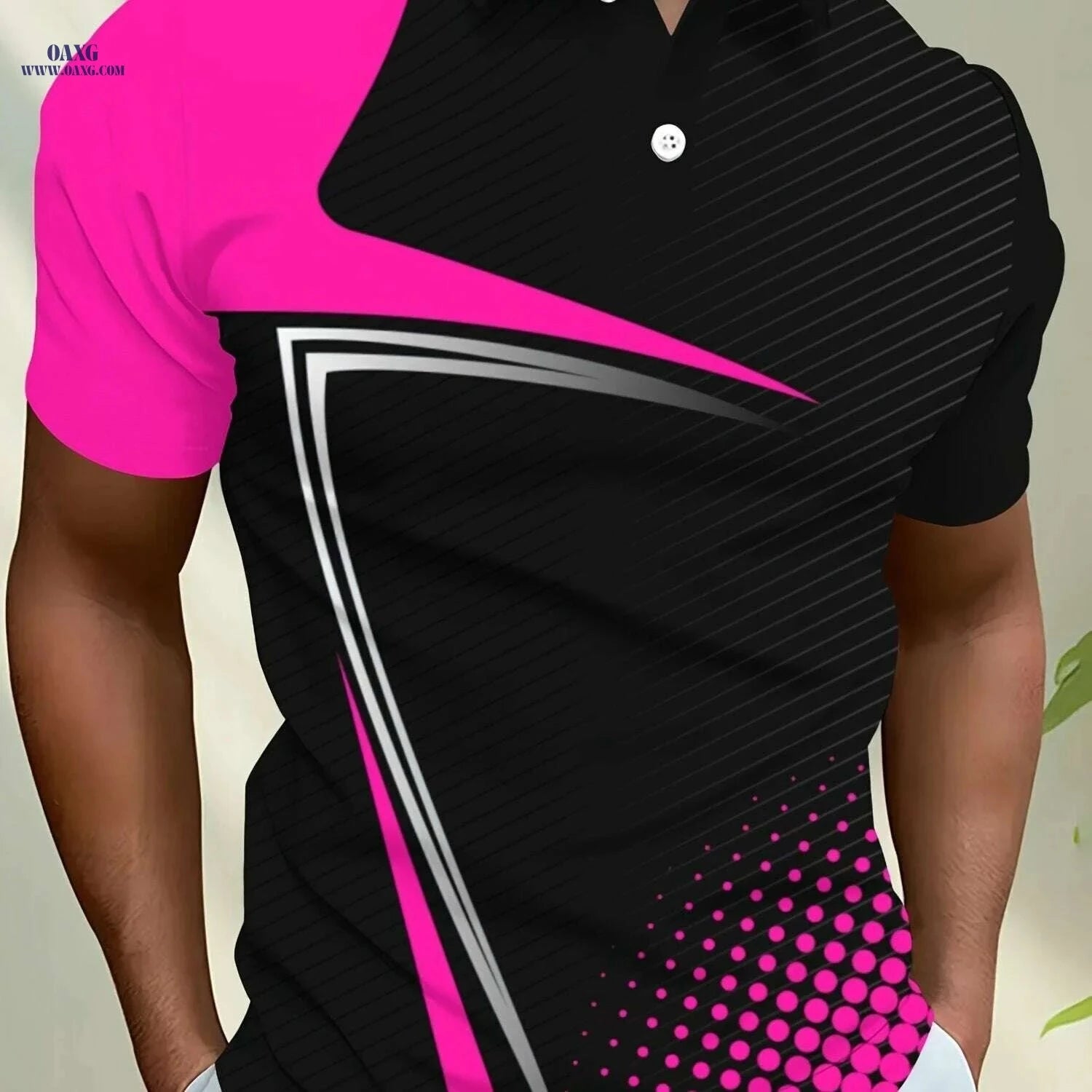 Men's Short Sleeve Street Style Shirt - 3D Print Geometric Design   OAXG Yellow / S