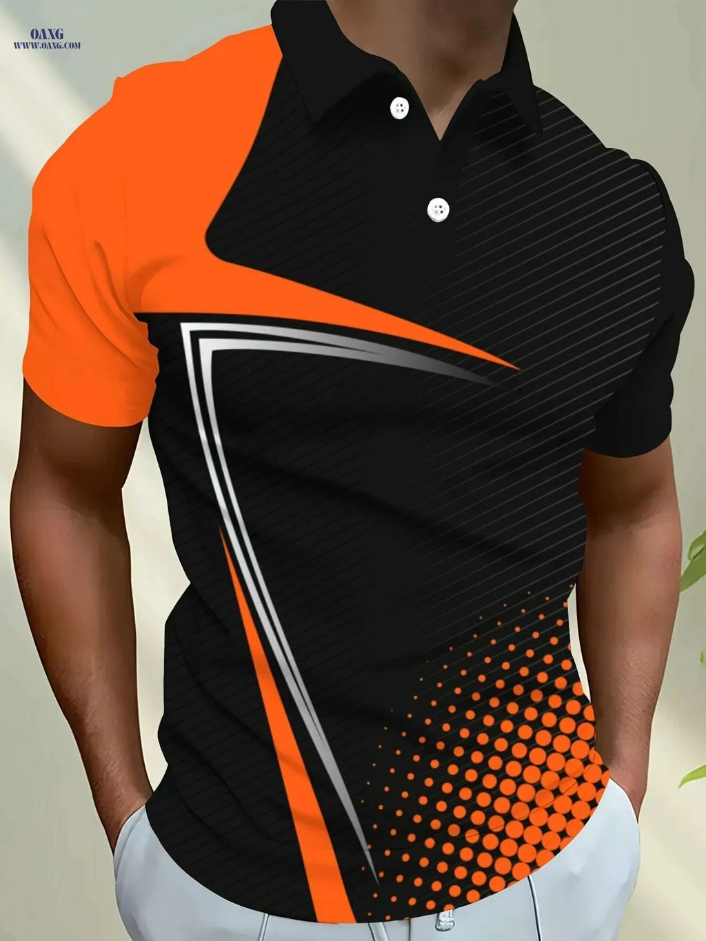 Men's Short Sleeve Street Style Shirt - 3D Print Geometric Design   OAXG Yellow / S