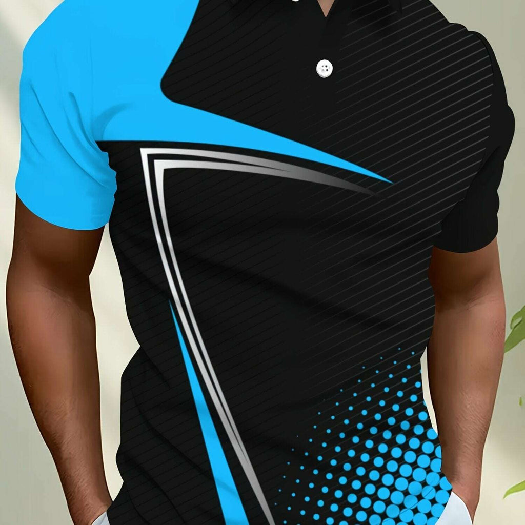 Men's Short Sleeve Street Style Shirt - 3D Print Geometric Design   OAXG Yellow / S