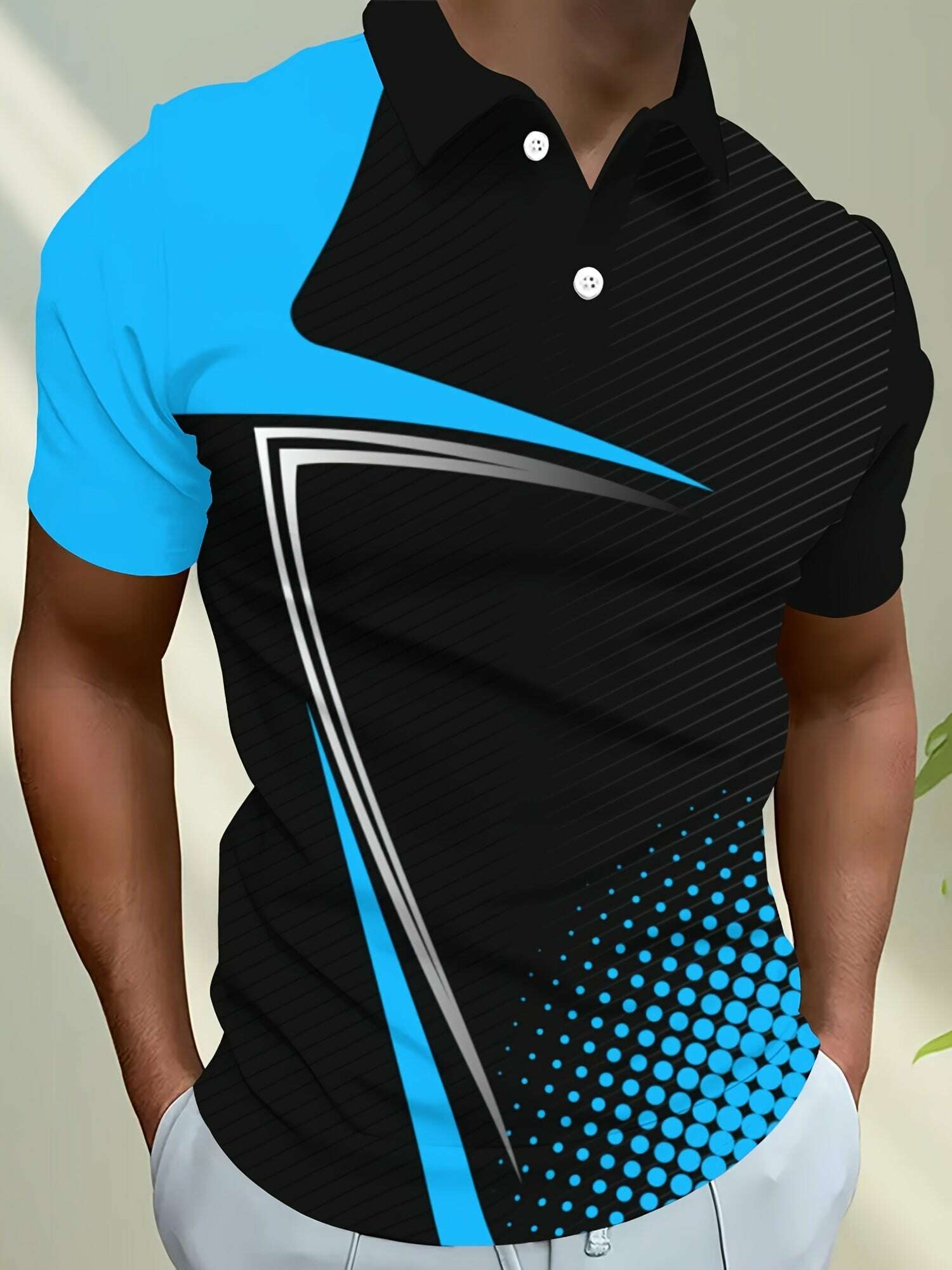 Men's Short Sleeve Street Style Shirt - 3D Print Geometric Design   OAXG Yellow / S