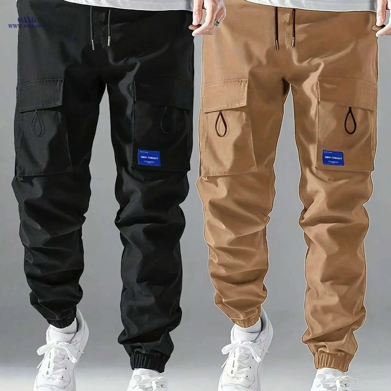 Men's Simple Work Pants Set - Casual Cargo Pants for All Seasons   OAXG 