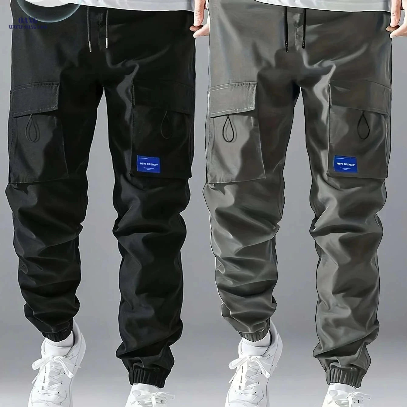 Men's Simple Work Pants Set - Casual Cargo Pants for All Seasons   OAXG 