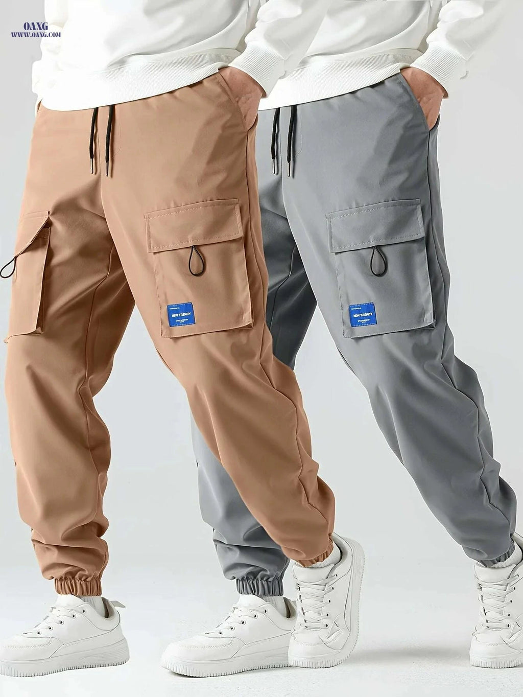 Men's Simple Work Pants Set - Casual Cargo Pants for All Seasons   OAXG 
