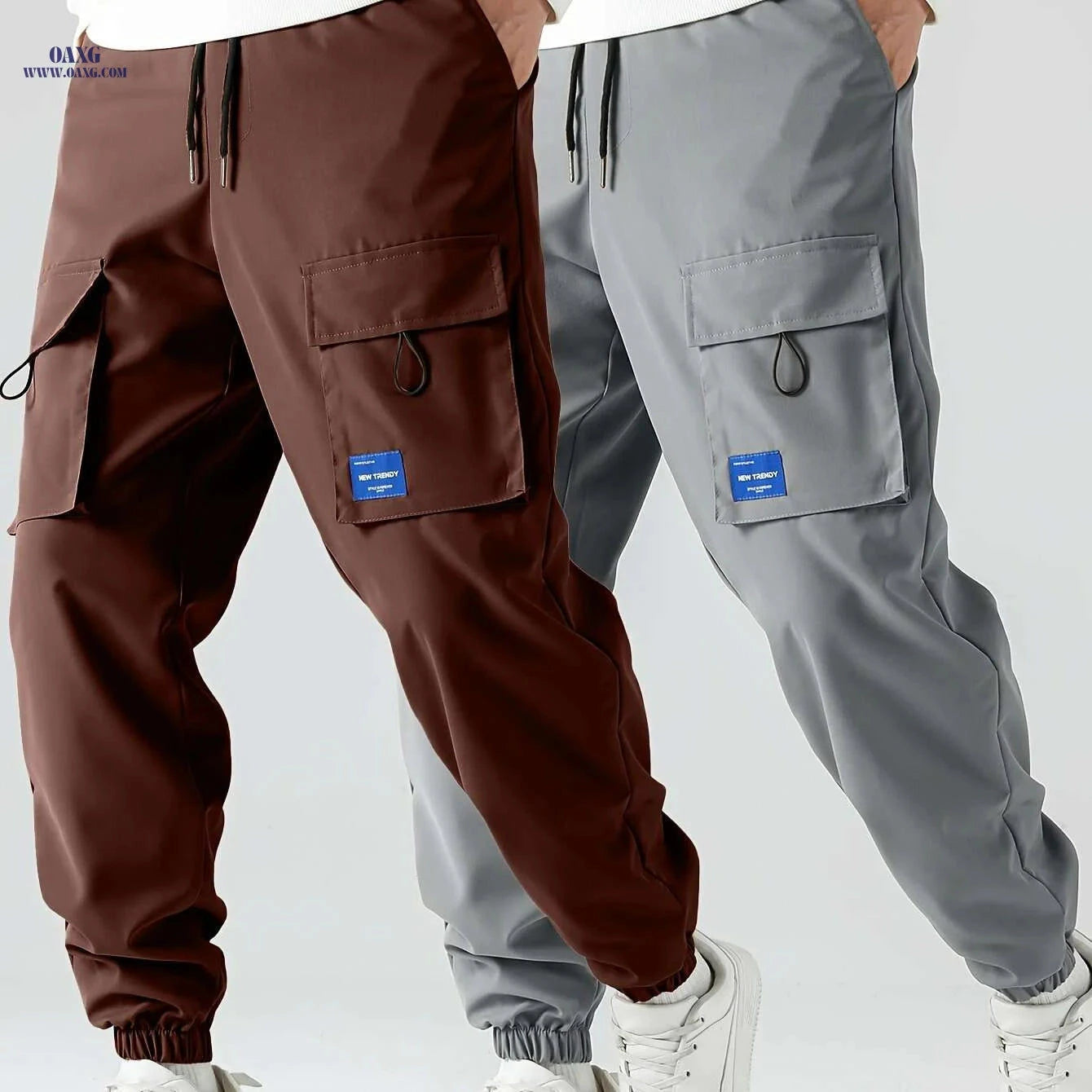 Men's Simple Work Pants Set - Casual Cargo Pants for All Seasons   OAXG 