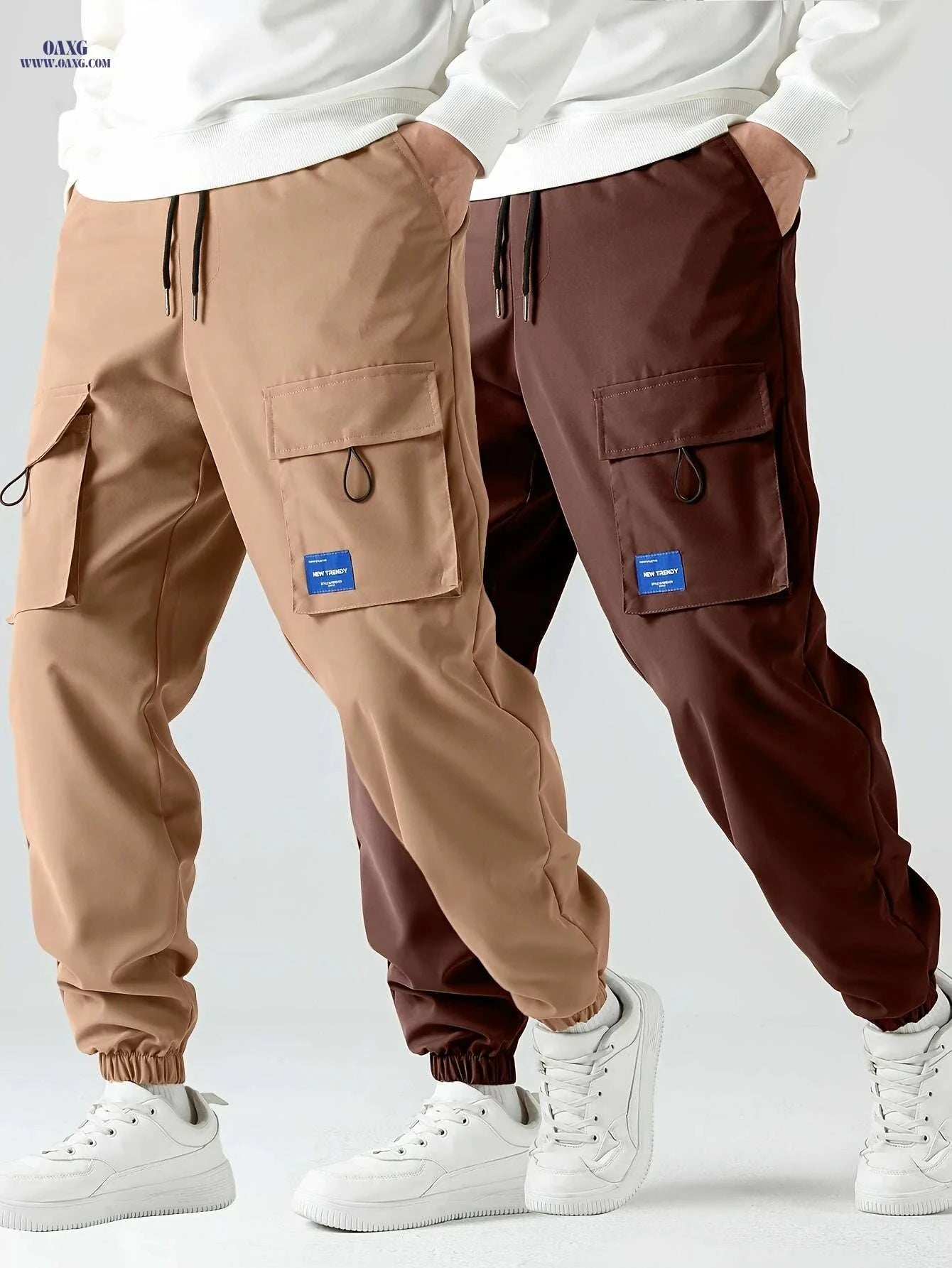 Men's Simple Work Pants Set - Casual Cargo Pants for All Seasons   OAXG Deep Grey / S