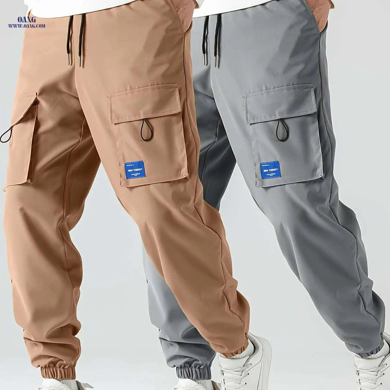 Men's Simple Work Pants Set - Casual Cargo Pants for All Seasons   OAXG 