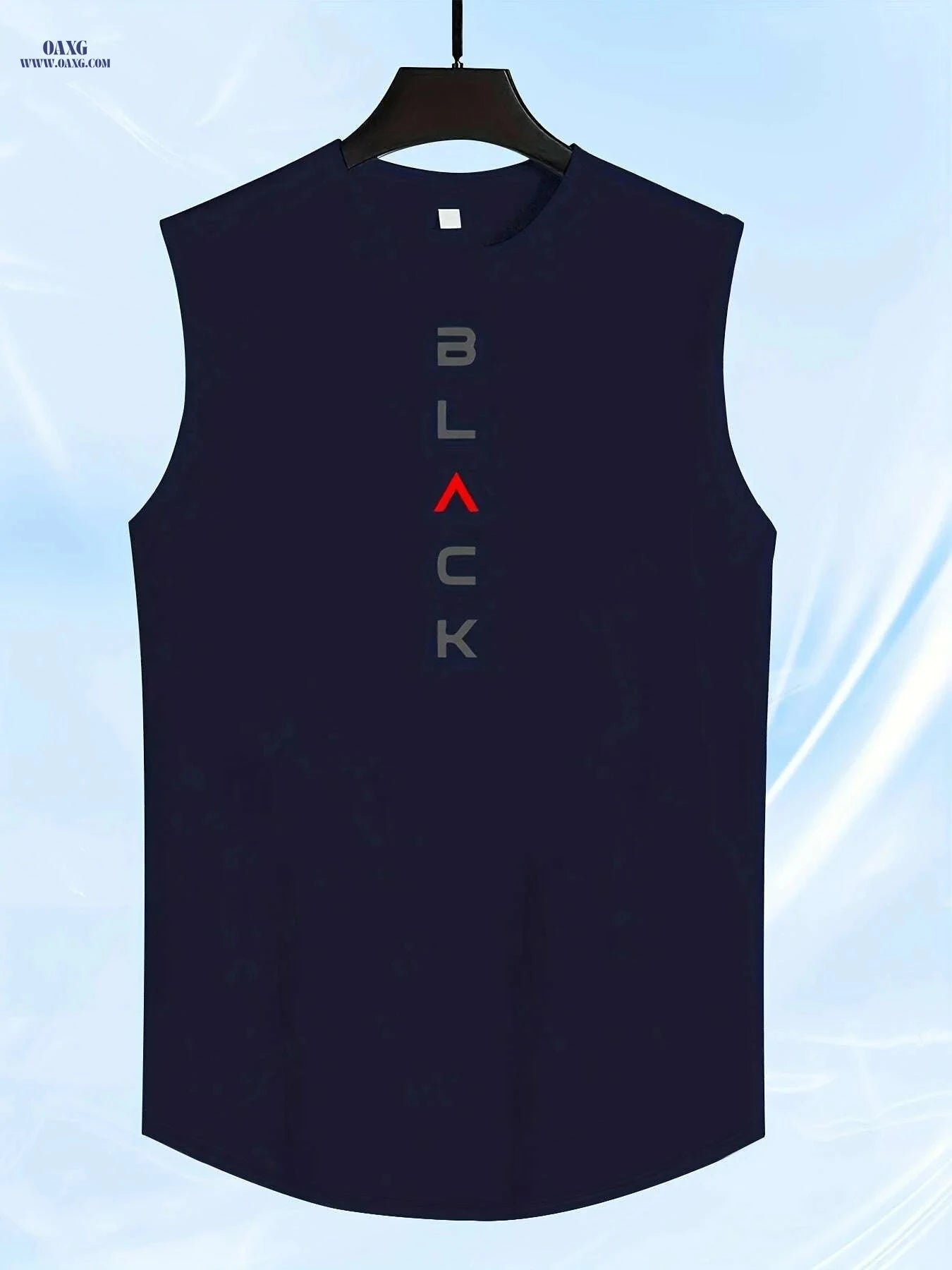 Men's Sleeveless Athletic Tank Top - Moisture-Wicking Gym Shirt   OAXG Black / S
