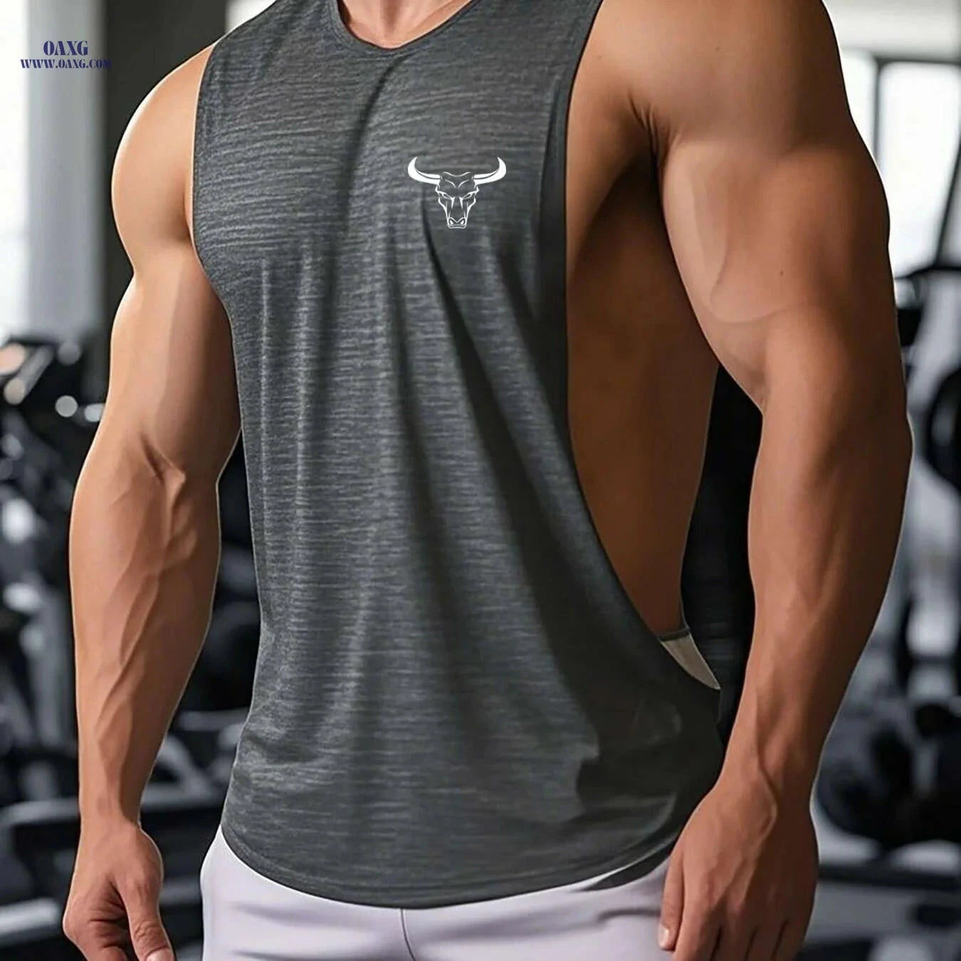Men's Sleeveless Athletic Tank Top - Quick-Dry, Moisture-Wicking Gym Shirt   OAXG Black / S