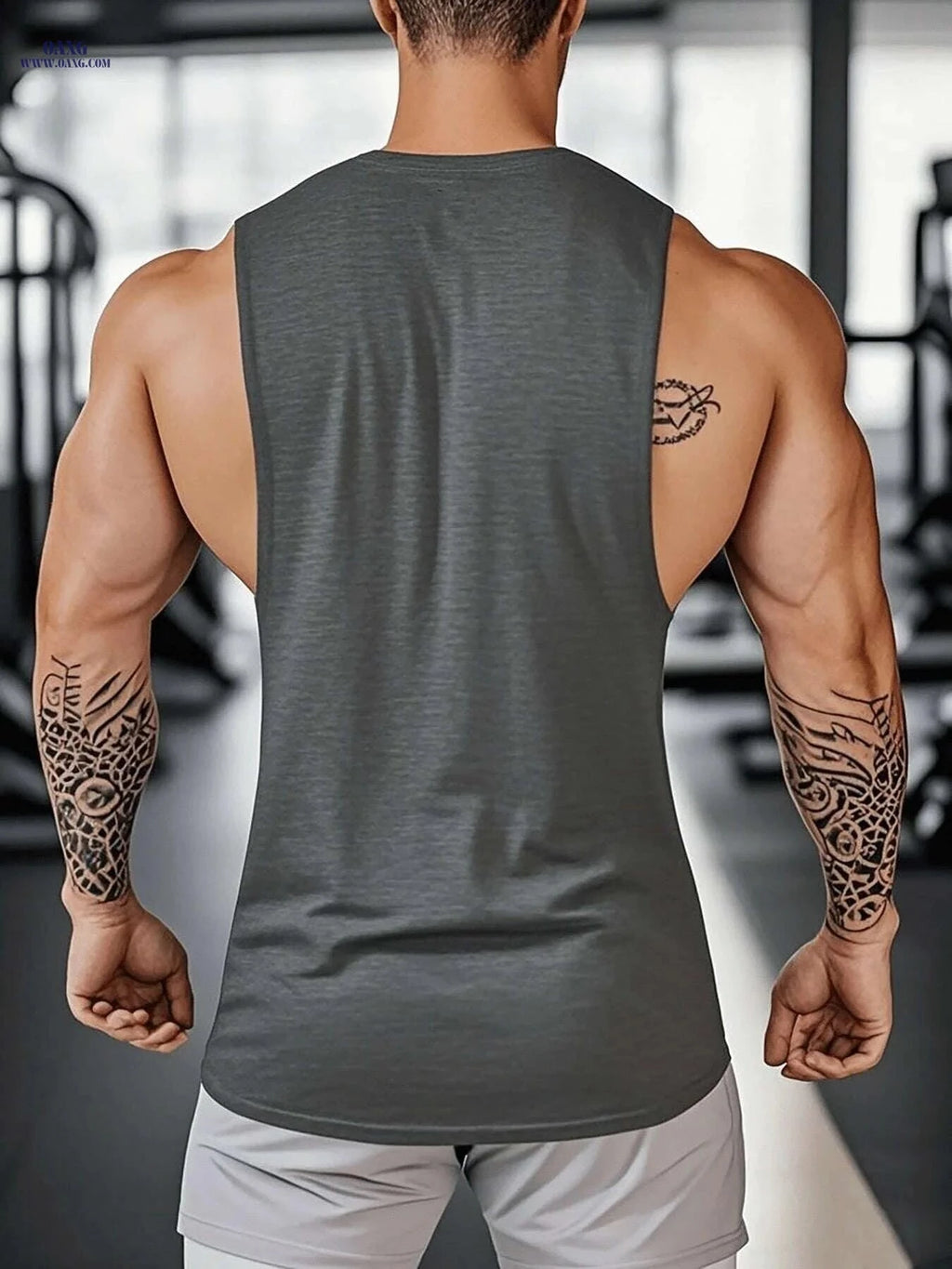 Men's Sleeveless Athletic Tank Top - Quick-Dry, Moisture-Wicking Gym Shirt   OAXG Black / S