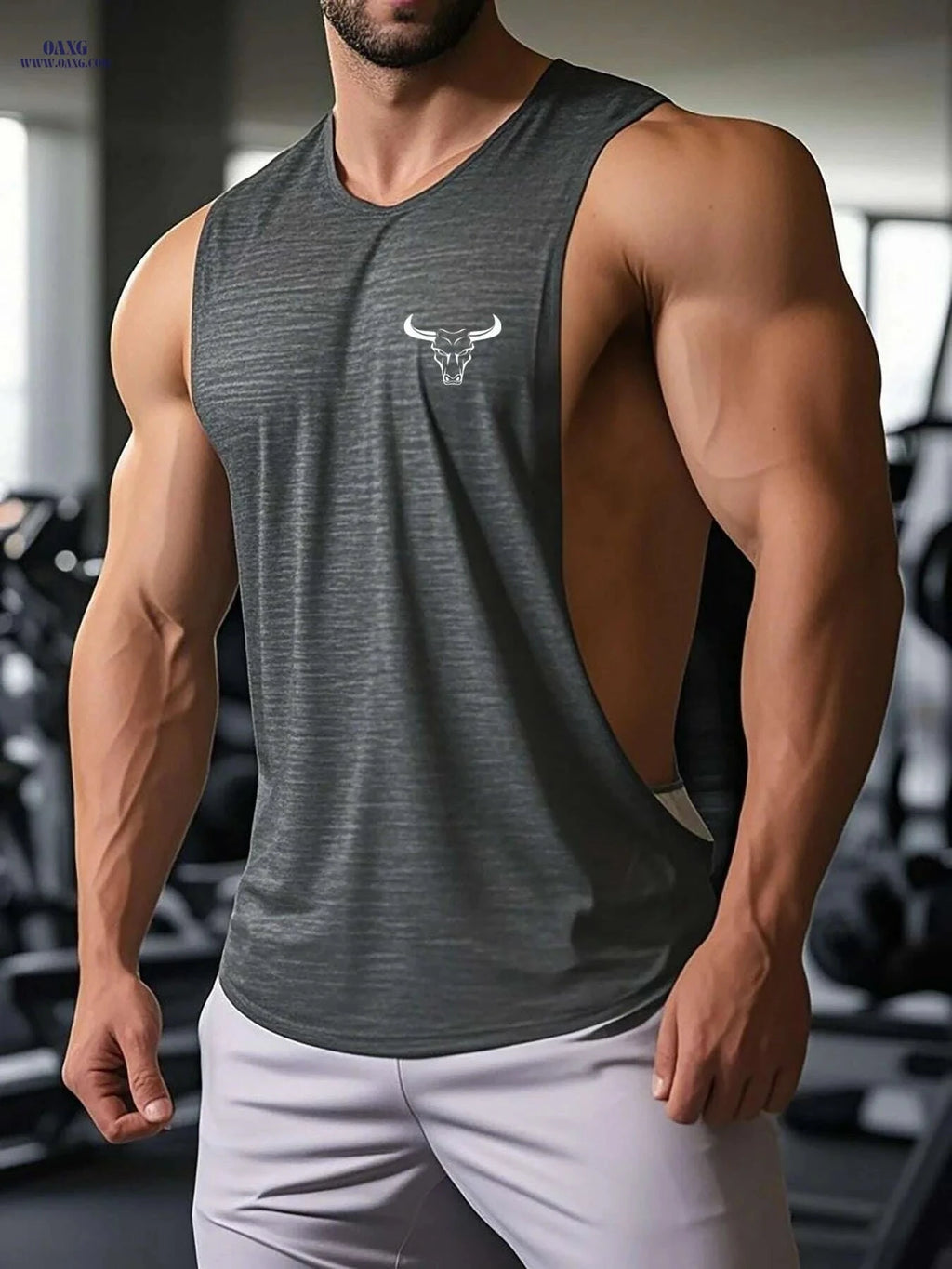 Men's Sleeveless Athletic Tank Top - Quick-Dry, Moisture-Wicking Gym Shirt   OAXG Black / S