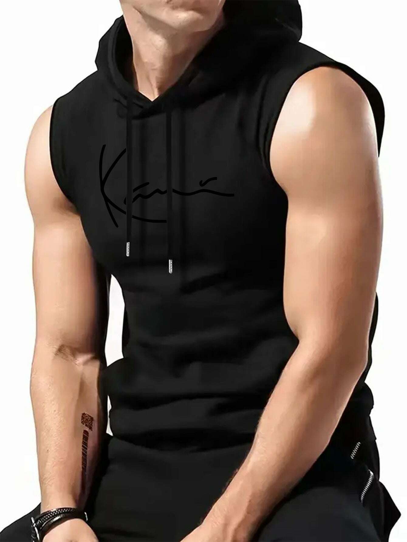 Men's Sleeveless Hooded Shirt - Casual Summer Streetwear Top   OAXG 